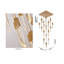 Lustre argenté 25 lumières avec détails suspendus Aaleiah-1828231242