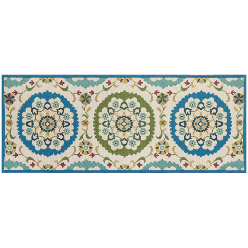 Tapis intérieur / extérieur Shelton Suzanie, Rectangle 2 pi x 2 pi 10 po