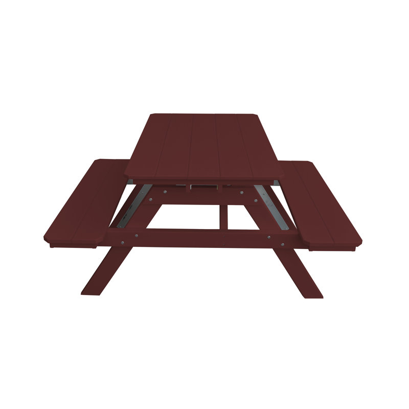 Table de pique-nique rectangulaire, Bois de cerisier, L 44 po x L 60 po