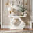 39.4-Inch White Modern Console Entryway Table