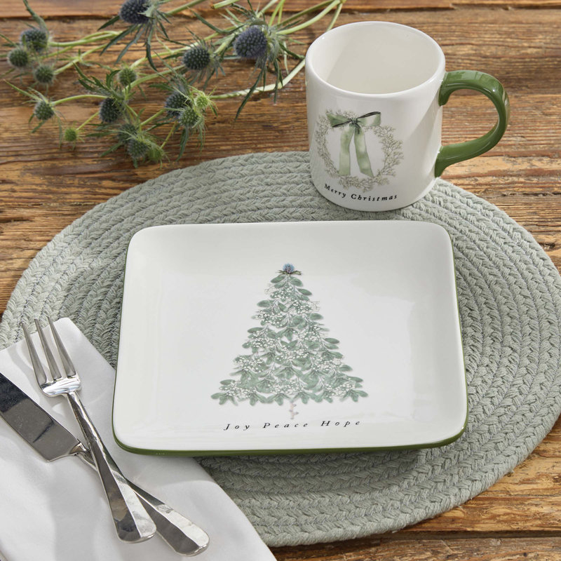  Ensemble de 4 assiettes à salade de Noël Everlast