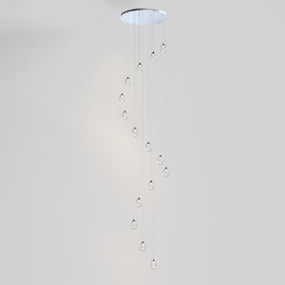 Alheidis 15 Light Glass Dimmable Pendant