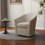 Fauteuil demi-tonneau pivotant rembourré Aunna-1858422839