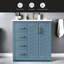 Ensemble de meuble-lavabo 30 po avec lavabo en céramique, armoire de rangement en bois massif, ensemble de meuble-lavabo autoportant avec 3 tiroirs et portes à fermeture douce-1528455431