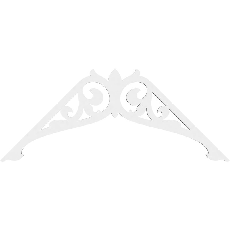 Carrillo Architectural Grade PVC Gable, 18" H x 36" W x 1" D, 12/12