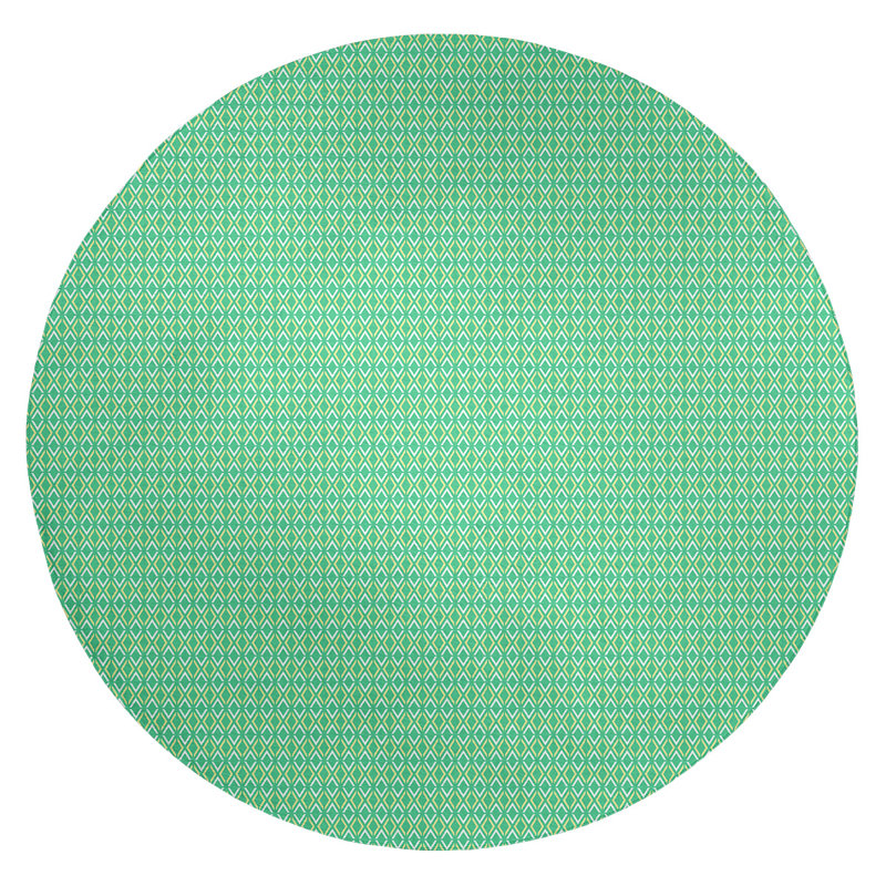Tapis de zone verte arrow diamants, Rond 5 pi