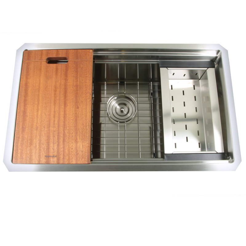 Pro Series Prep-Station Single Bowl Stainless Steel Workstation Sink