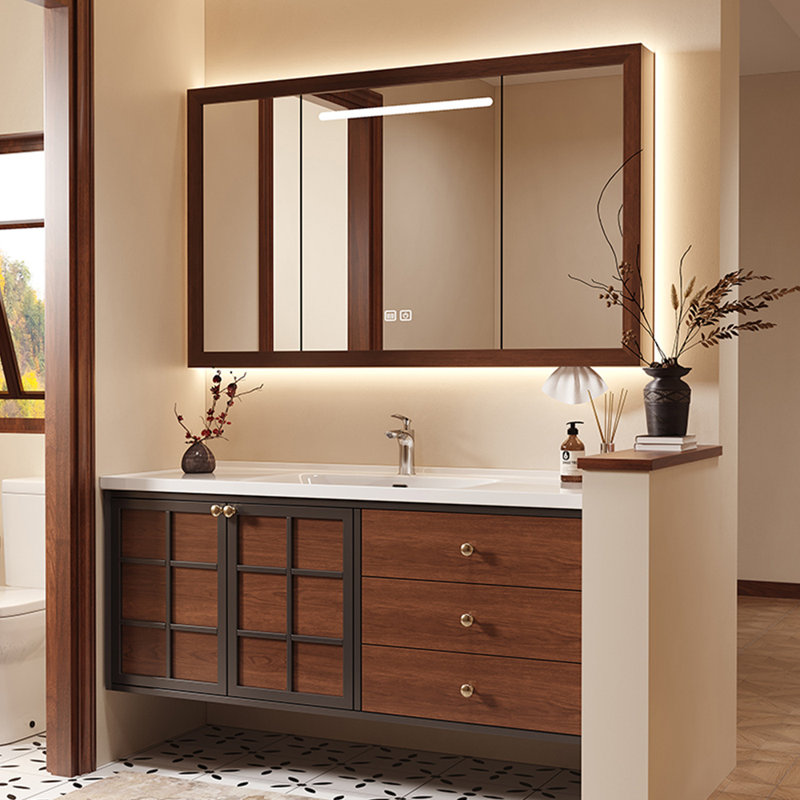 Light luxury retro high-end bathroom cabinet