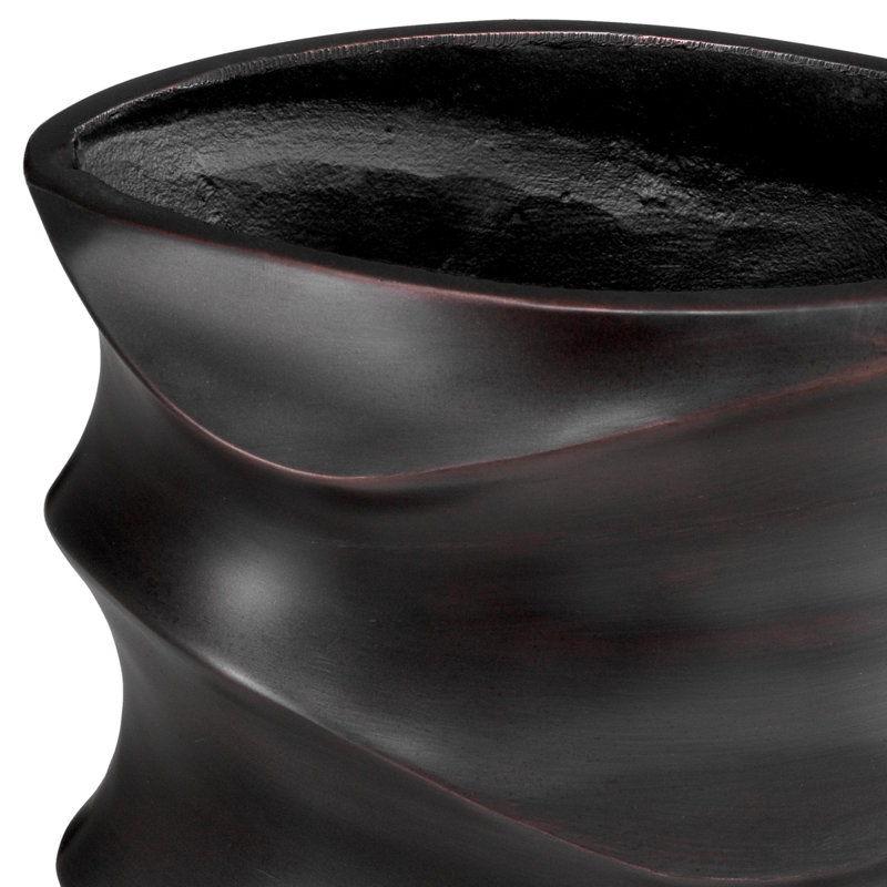 Rapho Handmade Aluminum Table Vase, Bronze