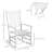 Outsunny Outdoor Rocking Chair Set of 2 with Side Table, Patio Wooden Rocking Chair with Smooth Armrests, High Back for Garden, Balcony, Porch, Supports Up to 352 lbs.-1039999083