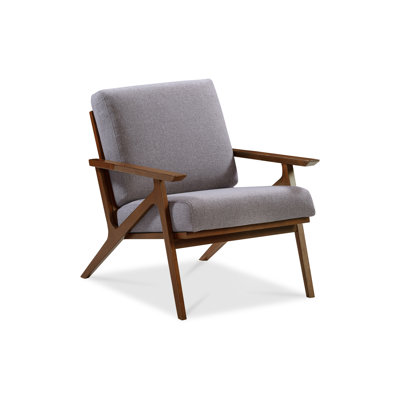 Cue Lounge Chair Gray Dark Walnut