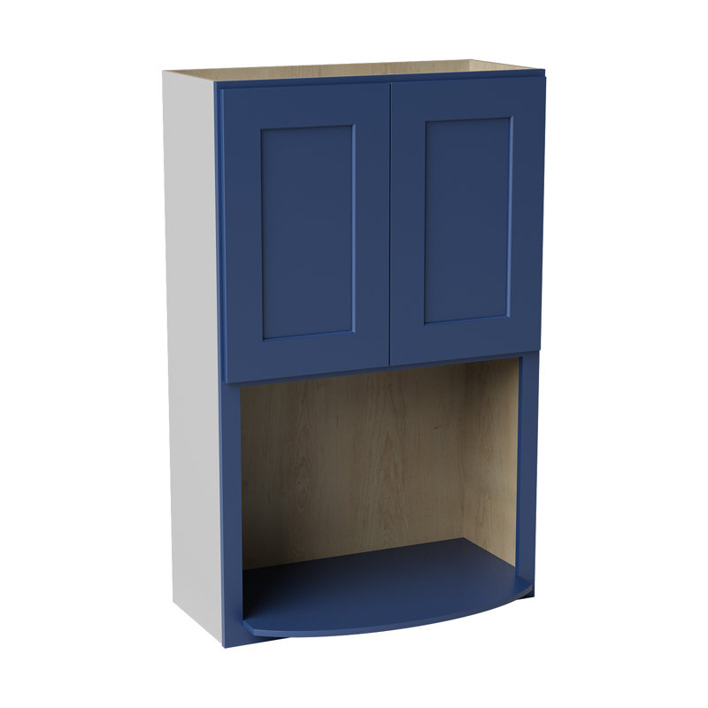 Armoire murale à micro-ondes, 27" W x 42" H x 17" D, Shaker bleu