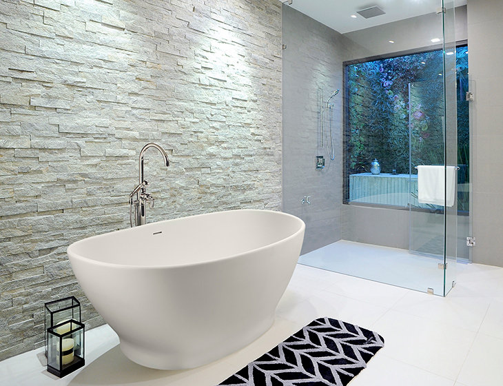 MTI Elise 67.5" Freestanding Soaking Bathtub, Biscuit