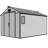 8 FT. W x 12 FT.D Resin Outdoor Storage Shed, Large Resin Sheds With Floor