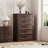 Modern 5 Drawer Dresser, 44" H Tall Chest for Bedroom,Anti-Tip Device-114246994