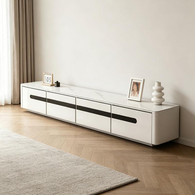 Abberbury, 11.81"H x 86.61"L x 11.81"W, White/Black/Gray