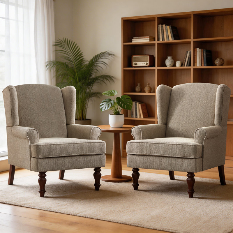 Upholstered Accent Chair, Brown