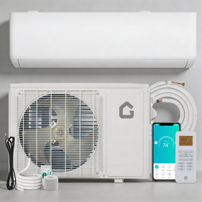 9,000 BTU Mini Split Air Conditioner with Heat Pump, 24 SEER2, 230V Plug-in Ductless AC, Ultra Quiet, No Special Outlet Required, Cools & Heats Up to 450 Sq.Ft