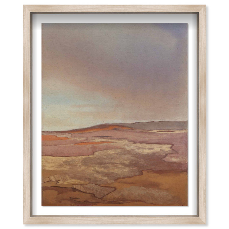Collected View II Shadowbox Abstract Print by Oliver Gal, Black Frame, 16 x 20, 17.5"H x 21.5"W, Natural Oak Shadowbox