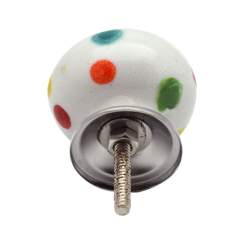 Nicola Spring - Round Ceramic Cabinet Knobs - Polka Dot