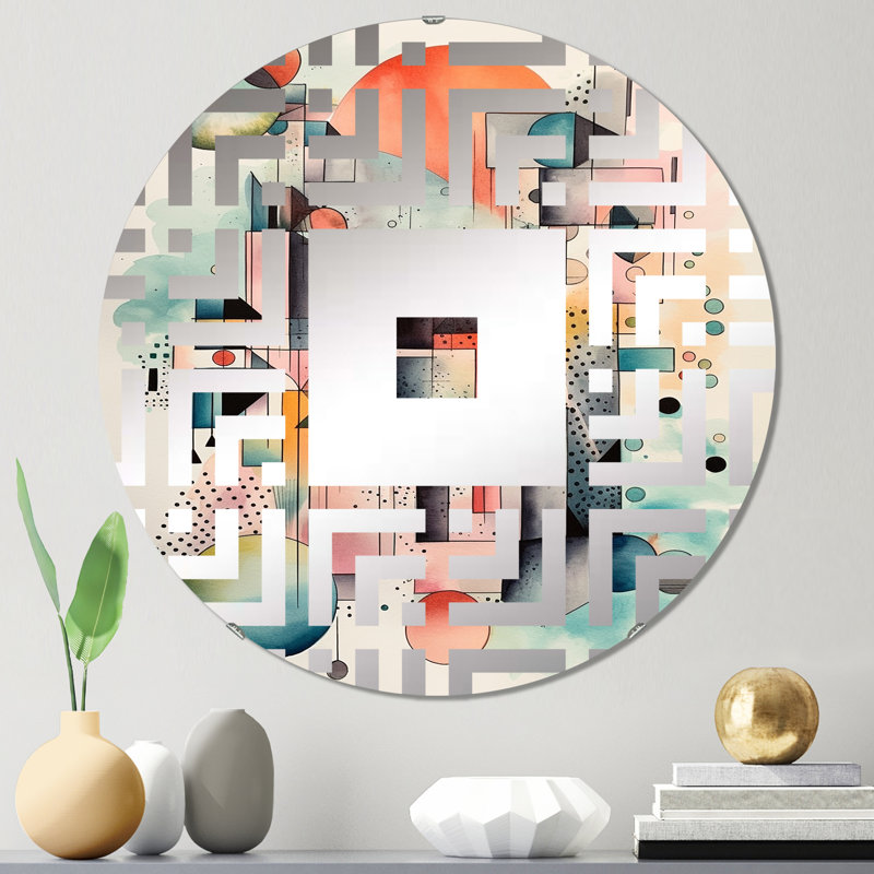 Demarion - Miroir mural carré, 31,4 po x 31,4 po