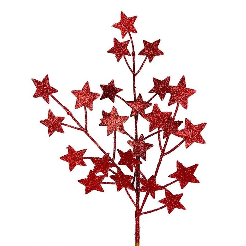 Décoration étoiles rouges scintillantes sur un choix, rouge