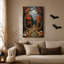 «Glowing Jack O Lanterns on Stone Path Through Halloween», art mural sur toile-1972198929