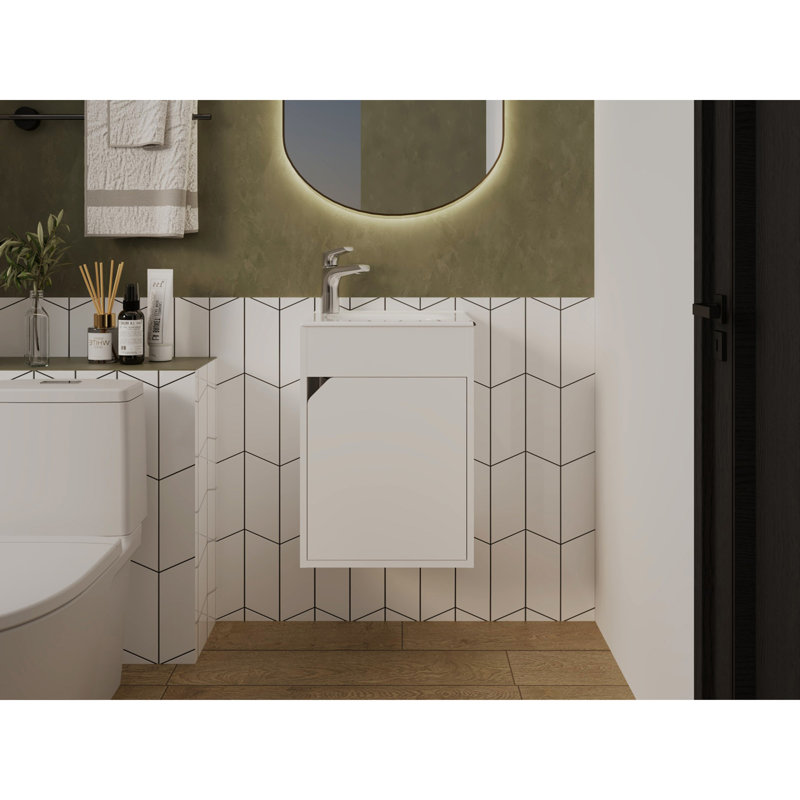 Hudson Vanity Sink, Bathroom, White, White