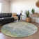 Premium Machine Washable Euriah Green Rug