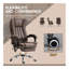 Chaise de bureau en microfibre, chaise d'ordinateur à haut dossier avec massage à 6 points, chaleur, hauteur réglable et repose-pieds rétractable-262349201-262349206