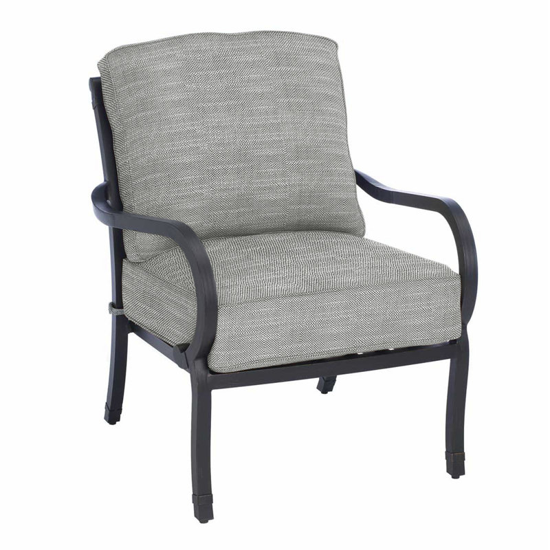 Somerset Patio Chair with Cushions, Welt, Rollo Silver
