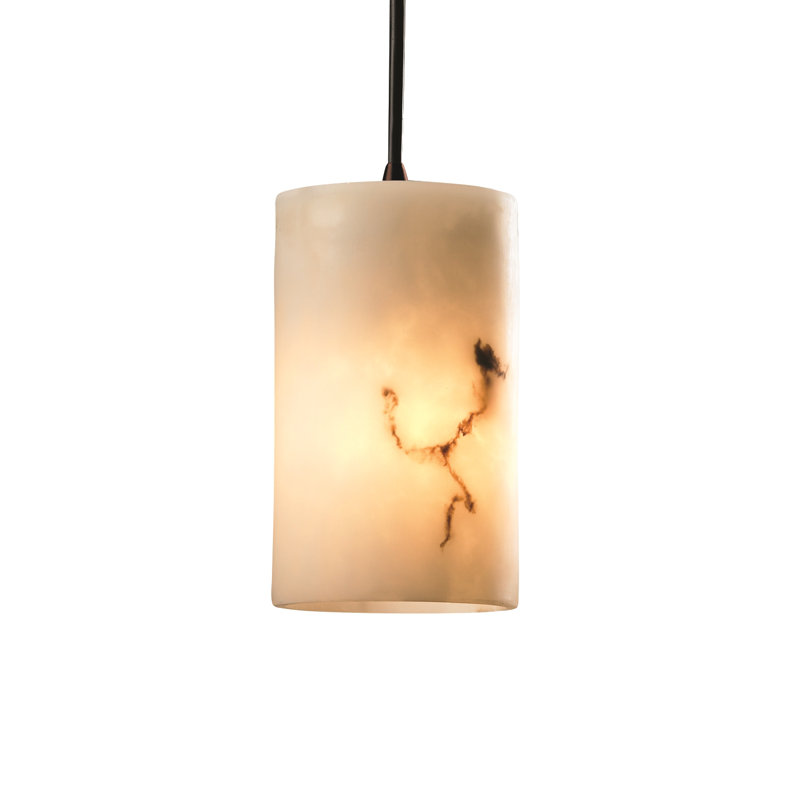 Nigan 1 - Light Single Pendant, Cylinder with Flat Rim, Matte Black, 5.5" H