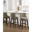 Tabouret de bar en chenille taupe Lucia-113050971-113050972-128620583