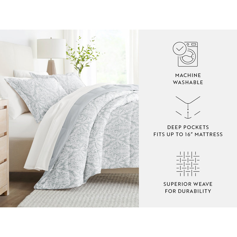 California King English Countryside Reversible Microfiber Bedding Set