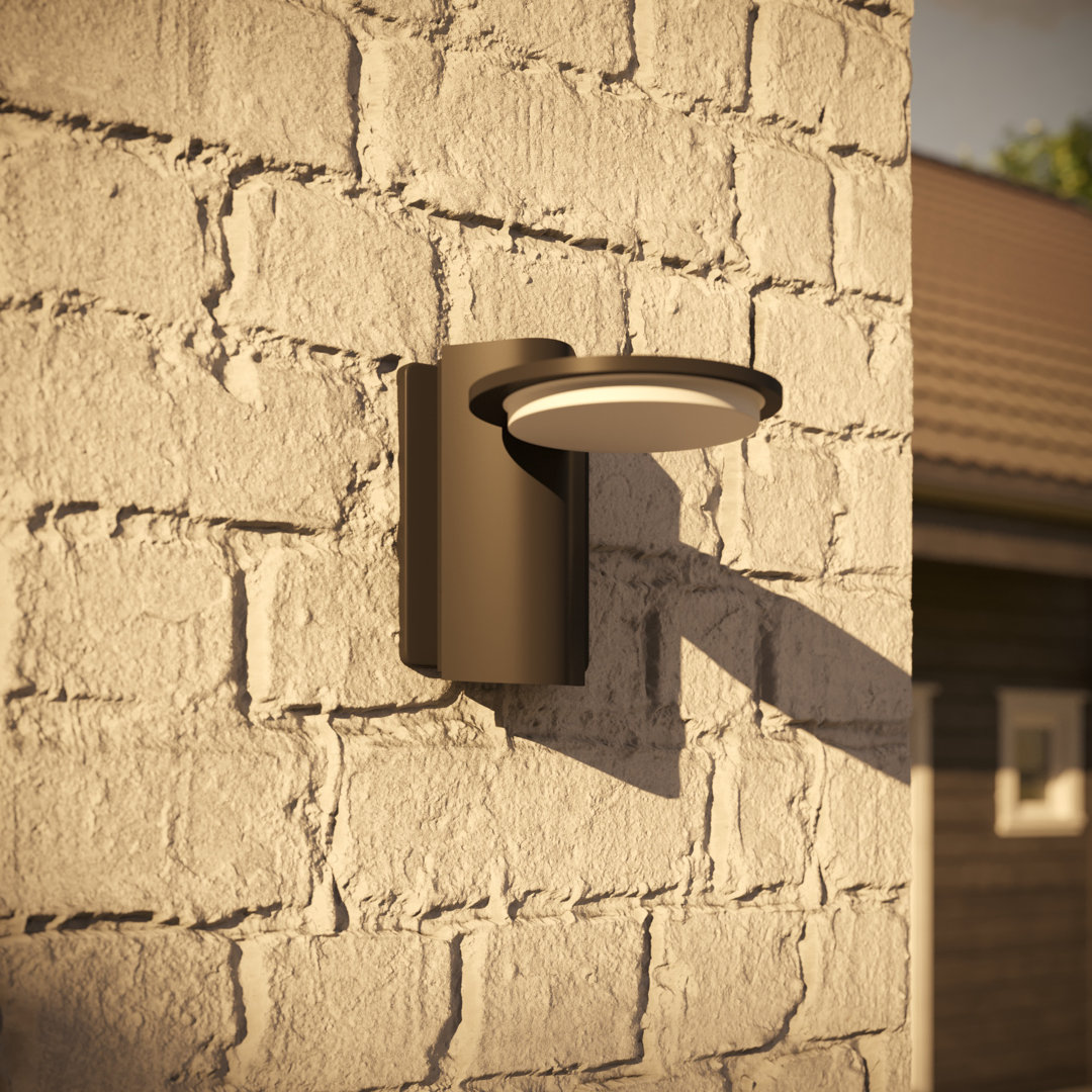 Aneko 120 Volt Aluminum Weatherproof Led Wall Light - Wonderful Traditional Wall Sconce Wade Logan®