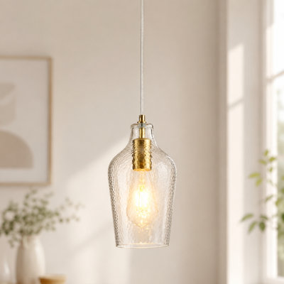 1 - Light Gold Single Pendant