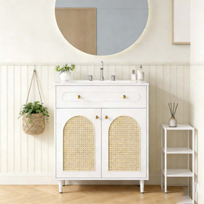 30" Bathroom Vanity with Ceramic Sink