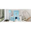 Lit mezzanine simple avec glissoire, tente et tour rose - Bleu (ANCIEN SKU: WF532001AAC)