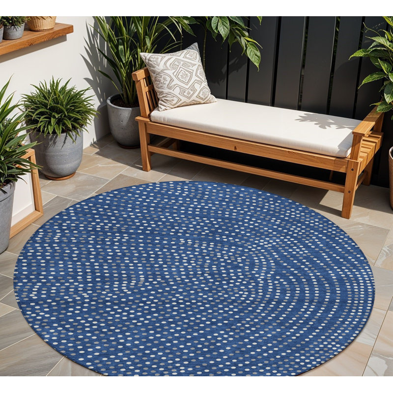 Tapis intérieur lavable à pois 8 po