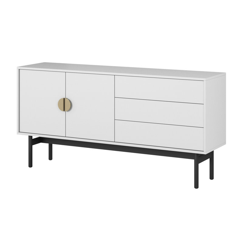 Anvitha Unfinished TV Stand for TVs up to 65", White