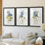 Lin bleu géranium - reproduction encadrée sur mesure de qualité supérieure mate - 3 pièces-810436746