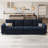 Velvet Sectional Sofa Bed Sleeper-1820958720