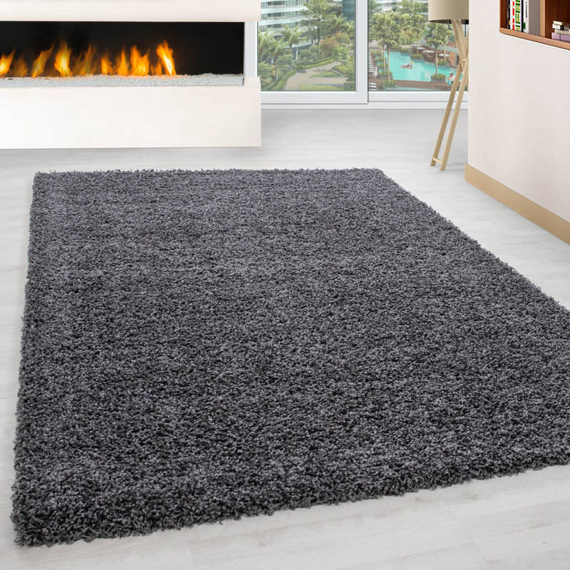 Chuck Shaggy Grey Rug, Rectangle 160 x 230cm