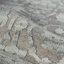 Tapis gris floral en laine noué à la main-775395435