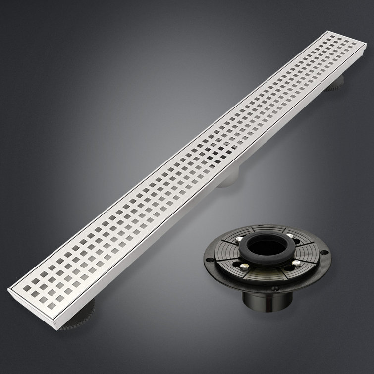 Interbath INGL32BADSNS 32'' W Linear Grid Shower Drain