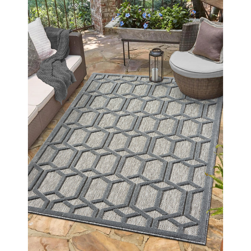 Dimitri Geometric Indoor / Outdoor Area Rug, Rectangle 200 x 300cm