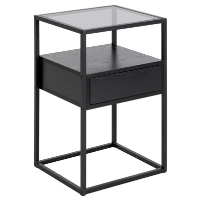 Hohman 40cm W Steel Bedside Table