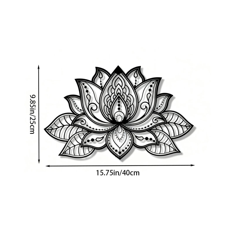 3d Metal Lotus Wall Art