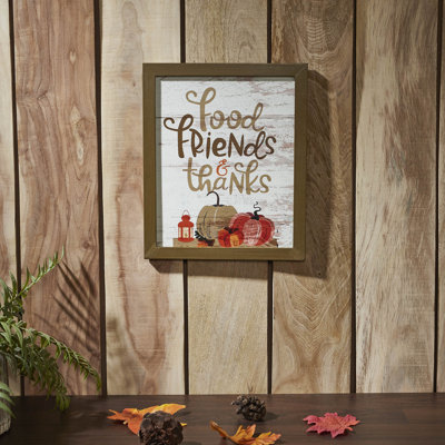 Kaleece Food Friends & Thanks Wall Décor