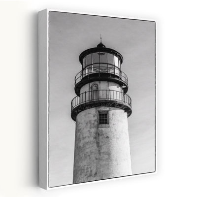 USA New England Massachusetts Cape Cod North Truro Highland Light Lighthouse by Walter Bibikow - Wrapped Canvas Print